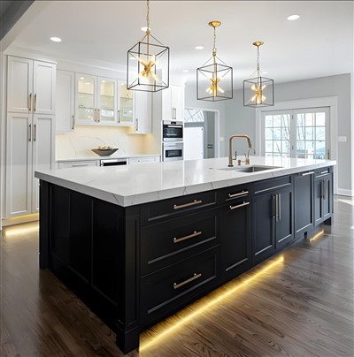 Kvarc munkalapok cseresznye szekrényekkel