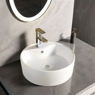 Round White Bathroom Sink